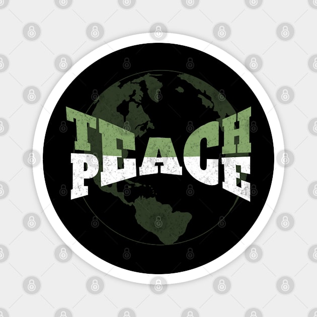 Teach World Peace Tolerance Compassion Magnet by Cosmic Dust Art